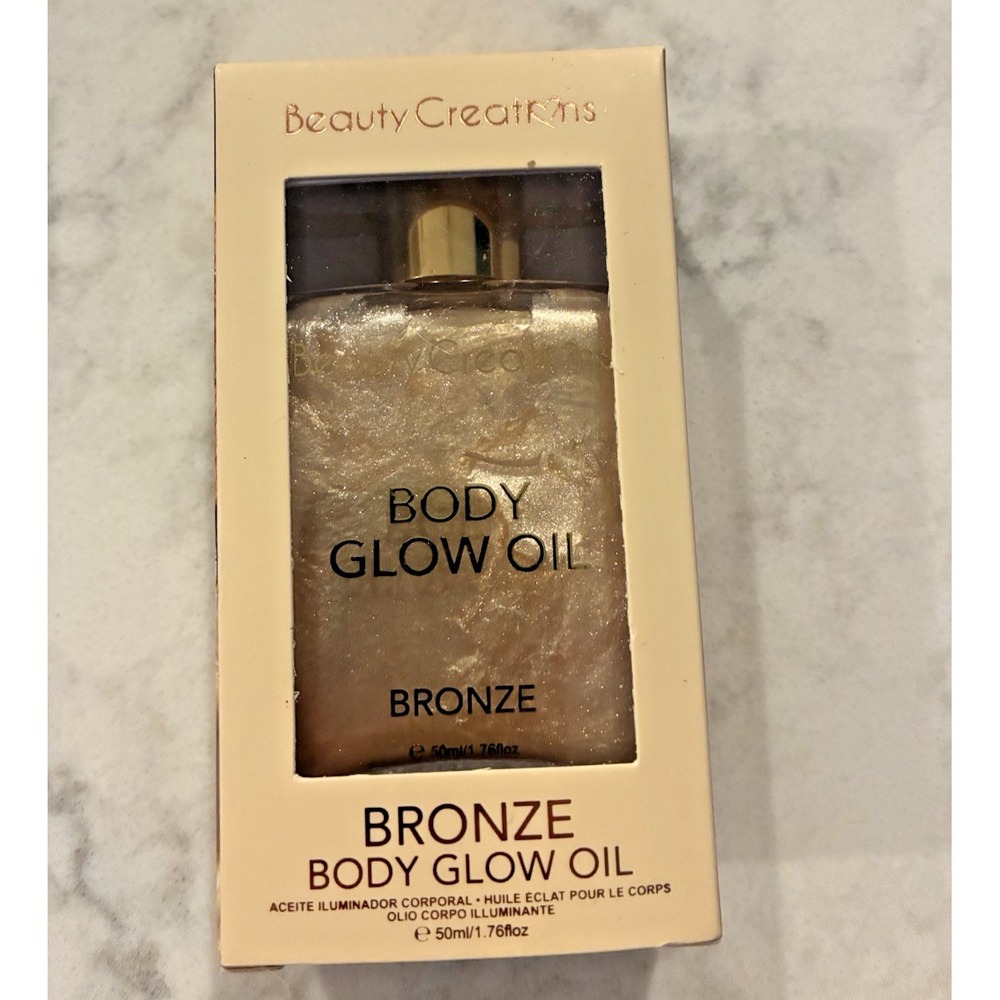 Beauty Creations Body Glow Oil Bronze Shimmer Hydrating Makeup 50ml 1.76oz NIB
